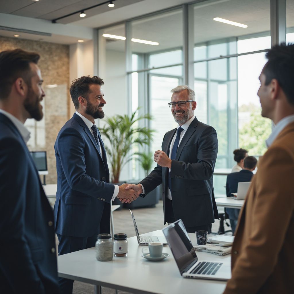 Business partnership meeting